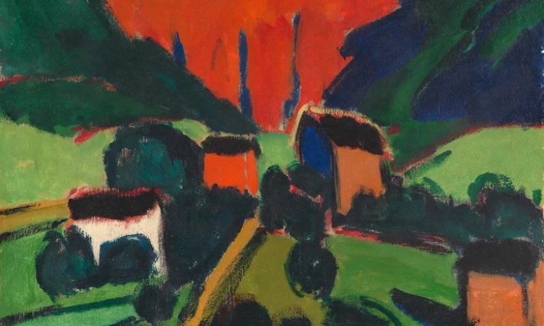Karl Schmidt-Rottluff, Norwegische Landschaft (Skrygedal), 1911, Buchheim Museum © VG Bild-Kunst, Bonn, 2026